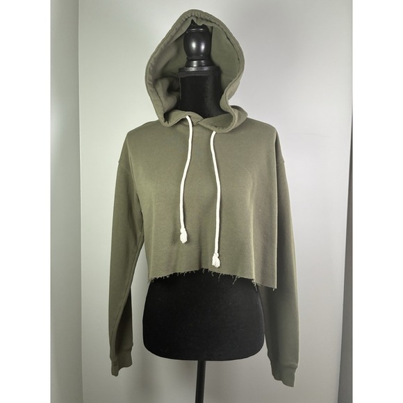Wild Fable Women's Small Cotton Blend Long Sleeve Pullover Hoodie Army Green - Picture 1 of 10